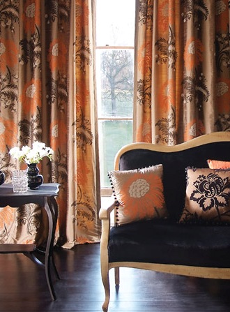 Blinds and Curtain made from silk